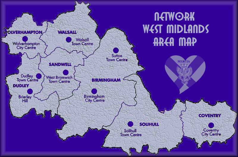 Network West Midlands Area Map