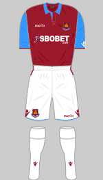 west ham united 2010-11 home kit